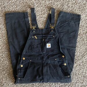 Carhartt men’s black canvas overalls